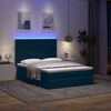 vidaXL Ottoman bed met matrassen en LED's 140x200cm fluweel