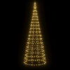 vidaXL LED-kerstboom aan vlaggenmast 550 LED's warm wit 300 cm