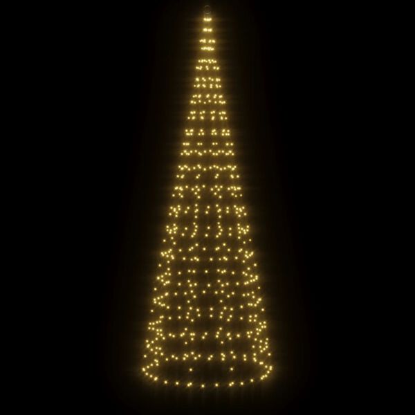 vidaXL LED-kerstboom aan vlaggenmast 550 LED's warm wit 300 cm