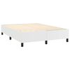 vidaXL Boxspring met matras en LED kunstleer wit 140x200 cm
