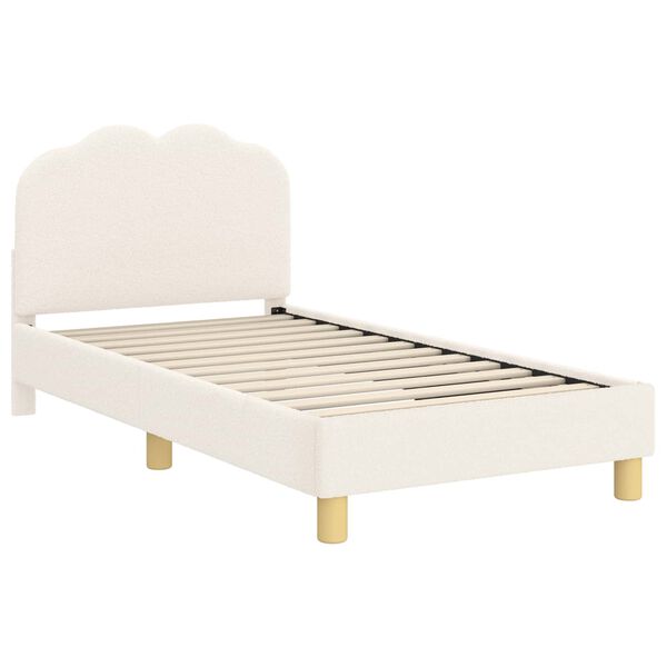 vidaXL Bedframe voor kinderen met hoofdbord Crème 80 x 160 cm