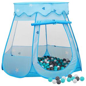 vidaXL Kinderspeeltent met 250 ballen 102x102x82 cm blauw