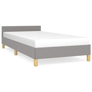 vidaXL Bedframe zonder matras 90x200 cm stof lichtgrijs