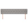 vidaXL Hoofdbord met randen 183x23x78/88 cm stof lichtgrijs