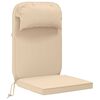 vidaXL Zon Loungerkussen 100% Polyester Cr&egrave;mekleurig 55 x 124 x 5 cm