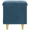 vidaXL Opslagottoman met kussen Blauw 40 x 40 x 45 cm Fluweel