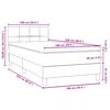 vidaXL Boxspring met matras fluweel roze 100x220 cm