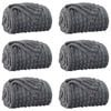 vidaXL Kleden 6 st Donkergrijs 200 x 150 cm 4.5 kg Fleece