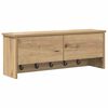 vidaXL Wandgemonteerde kapstok met plank Artisan Eiken 80 x 20 x 30 cm