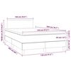 vidaXL Boxspring met matras stof zwart 120x200 cm