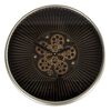 Gifts Amsterdam Radarklok Stefan 55 cm metaal zwart en goudkleurig