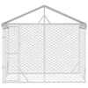 vidaXL Hondenkennel met dak 3x1,5x2,5 m gegalvaniseerd staal zilver