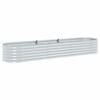 vidaXL Plantenbak verhoogd 320x80x44 cm gegalvaniseerd staal zilver