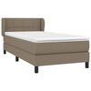 vidaXL Boxspring met matras stof taupe 80x200 cm