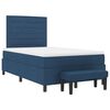 vidaXL Boxspringbed met matras met hoofdeinde Blauw 120 x 200 cm Stof