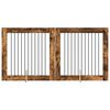 vidaXL Hondenhekje met standaards 2 pcs Gerookt eiken 100 x 100 cm