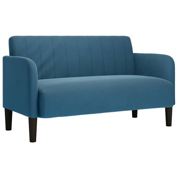 vidaXL Loveseat bank 109 cm fluweel blauw