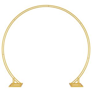 vidaXL Dubbele trouwboog Goud 220 x 45 x 200 cm Staal