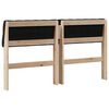vidaXL Gestoffeerd hoofdbord Zwart 140 cm Massief grenenhout