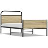vidaXL Bedframe zonder matras bewerkt hout sonoma eikenkleur 107x203cm