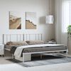 vidaXL Bedframe met hoofdbord metaal wit 193x203 cm
