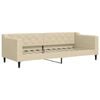 vidaXL Slaapbank 80x200 cm stof cr&egrave;mekleurig