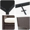 vidaXL Tuin eettafelset met kussen 3 pcs Bruin poly rattan