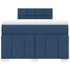 vidaXL Boxspring met matras stof blauw 120x190 cm