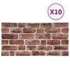 vidaXL Wandpanelen 10 pcs Donkerbruin en Wit 100 x 50 cm EPS-schuim