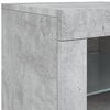 vidaXL Dressoir met LED-verlichting 283x37x67 cm betongrijs