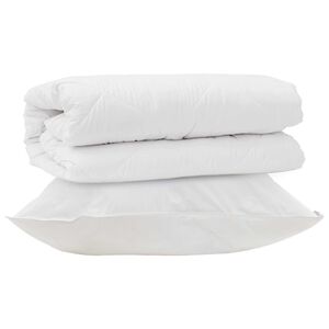 vidaXL Dekbed Set met kussen 2 pcs Wit Microfibre