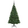 vidaXL Kunstkerstboom Groen 180 cm PVC en Staal en Kunststof