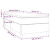 vidaXL Boxspring met matras stof donkerbruin 100x200 cm
