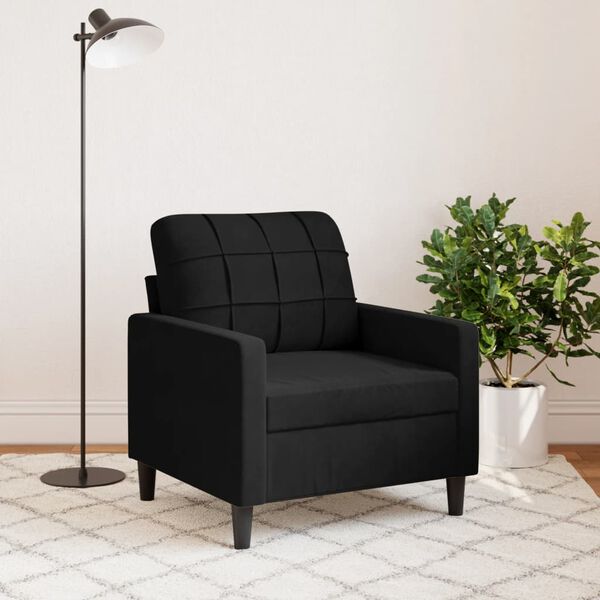 vidaXL Fauteuil 60 cm fluweel zwart