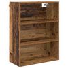 vidaXL Hoge kast met lade Oud Hout 69,5 x 34 x 180 cm Bewerkt hout