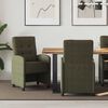 vidaXL Dining Stoelen met Wielen 2 pcs Leger groen 58 x 67 x 97 cm