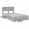 vidaXL Bedframe met hoofdeinde Grijs Sonoma 120 x 200 cm Bewerkt hout