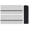 vidaXL Hek met Paal Grijs 0,4 x 100 m Staal en PVC