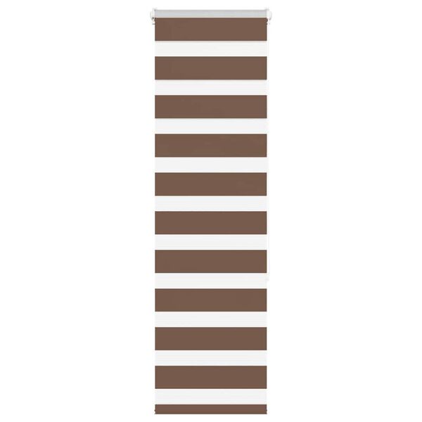 vidaXL Zebra rolgordijn 50x150 cm stofbreedte 45,9cm polyester bruin