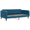 vidaXL Slaapbank met onderschuifbed 100x200 cm fluweel blauw