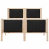 vidaXL Bedframe Bruin en zwart 120 x 190 cm Massief grenenhout