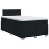 vidaXL Boxspringbed met matras met hoofdeinde Zwart 120 x 190 cm Stof