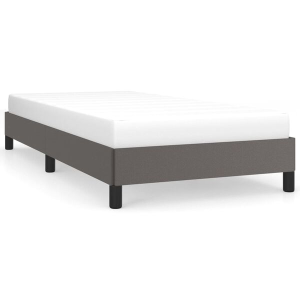 vidaXL Bedframe kunstleer grijs 100x200 cm