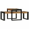 vidaXL Salontafel 2 st Bruin 48 x 40 x 40 cm Massief Acaciahout