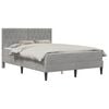vidaXL Bedframe met matras Lichtgrijs 140 x 200 cm Fluweel