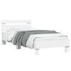 vidaXL Bedframe met hoofdbord en LED-verlichting wit 90x190 cm