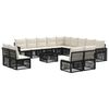 vidaXL Tuinbankenset 14 pcs Zwart en Cream Wit poly rattan