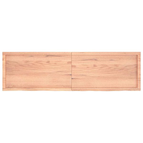 vidaXL Wandschap 180x50x(2-6)cm behandeld massief eikenhout lichtbruin