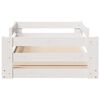 vidaXL Bedframe zonder matras massief grenenhout wit 140x200 cm