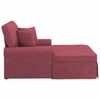 vidaXL Chaise Lounge met Rok met kussen Wijnrood 91 x 157 x 91 cm Stof